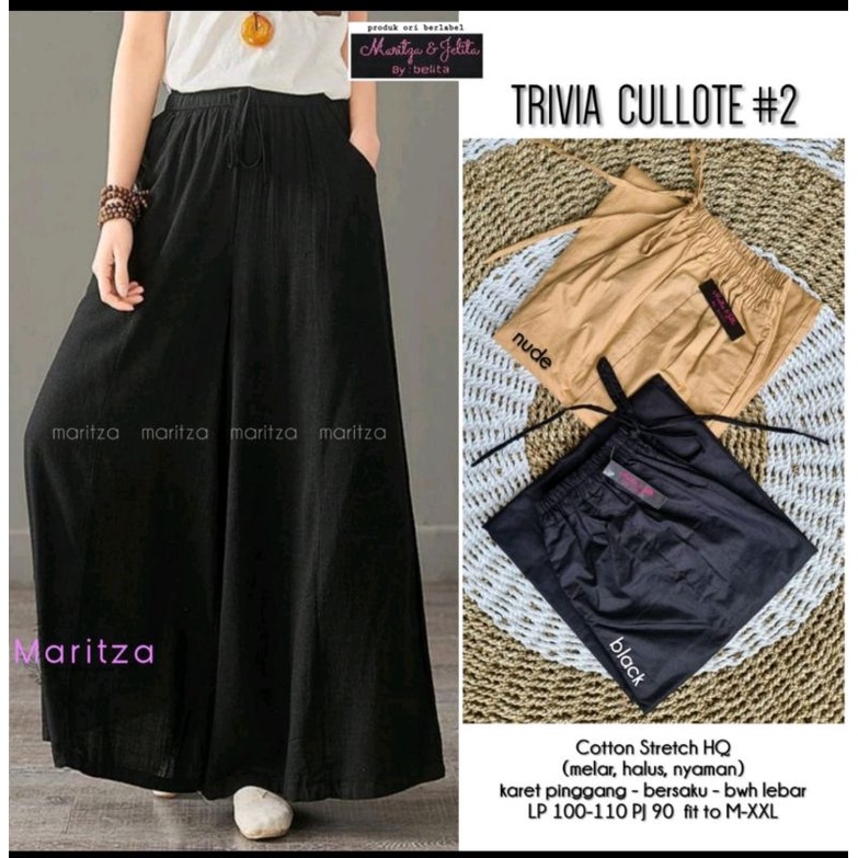 Trivia Cullote  Summer Kulot Linen Rami Premium HQ KULOT SUPER JUMBO