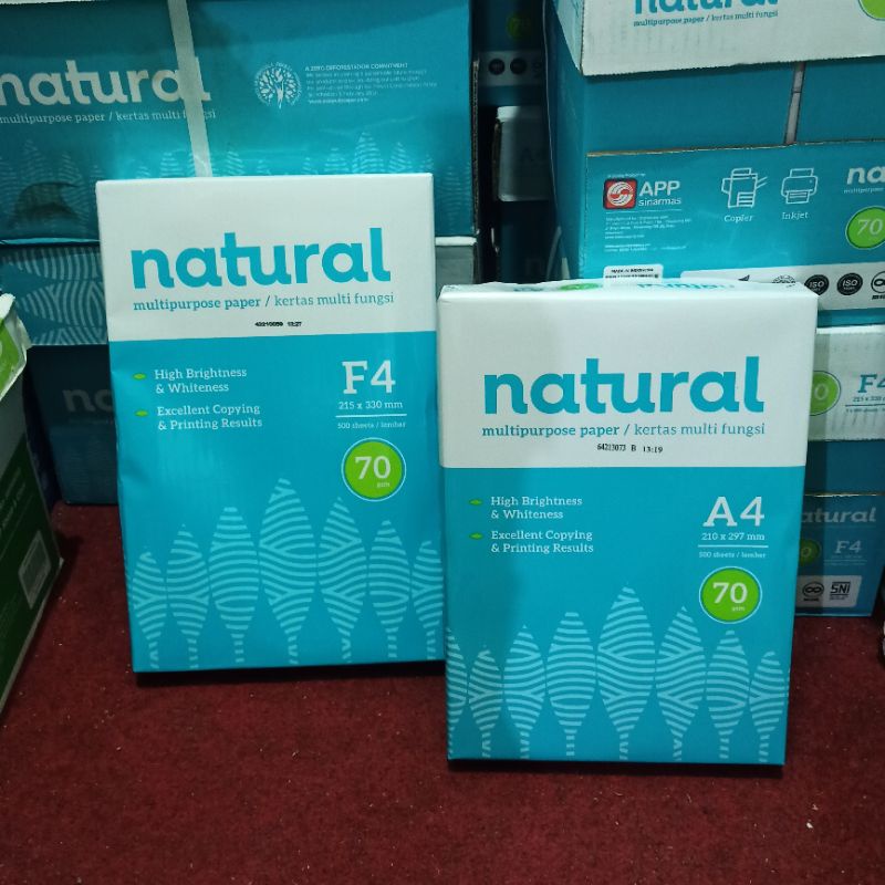 

Kertas HVS Natural A4 & F4 70gsm - Putih Tebal