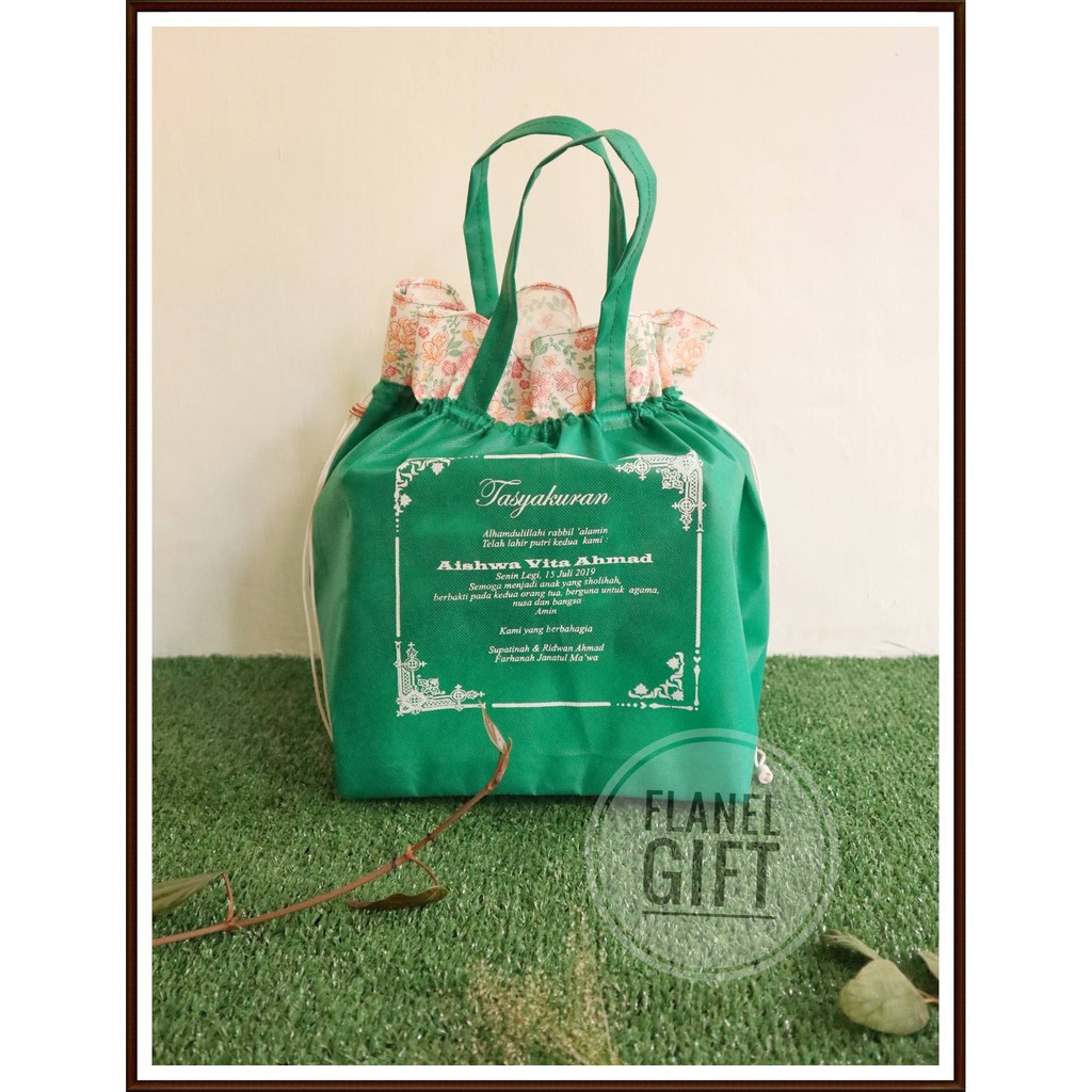 PRE ORDER TAS SPUNDBOND 21.21.35 HAJATAN  TAS NASI BOX KUE ULANG TAHUN OLEH-OLEH BESEK GODYBAG SERUT-3
