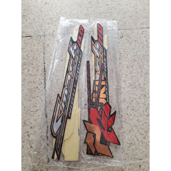 striping sticker suzuki Smash NR /smash night rider hitam