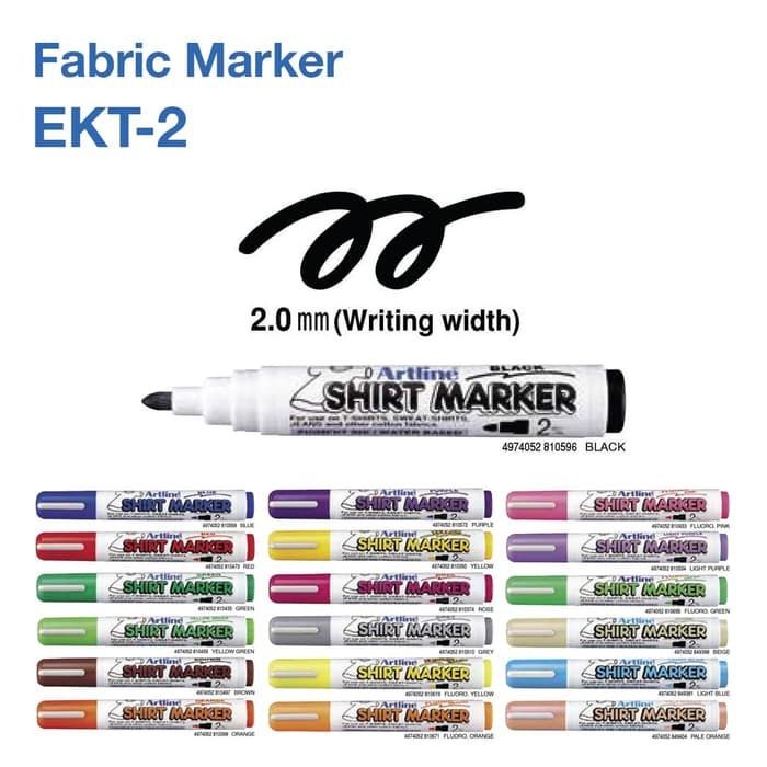 

Hadir Spidol Artline Ekt-2 T-Shirt Marker Original Terbatas