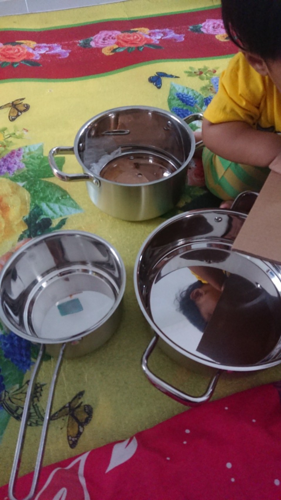 Es Set Panci Stainless Steel Alat Masak 1 Set Isi 3 Set Panci Berbagai Ukuran Panci Serbaguna