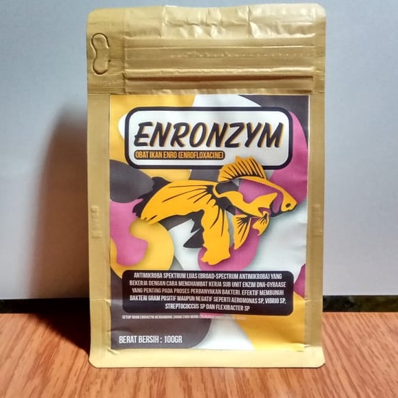 OBAT IKAN ENRO MERK ENRONZYM enrofloxacine enrofloksasin 100gr