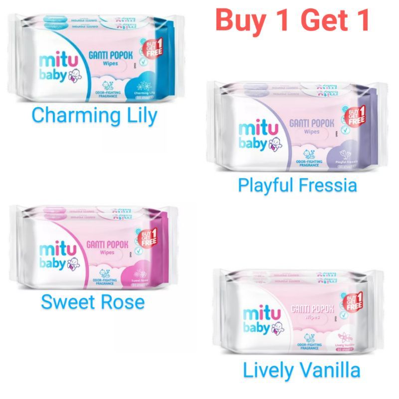 Mitu Baby Wipes 50'S Beli 1 GRATIS 1 ML(TISSUE BASAH)