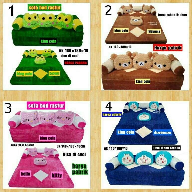 Sofa Bed Minimalis  Karakter Hello Kitty / Kasur Lipat Anak