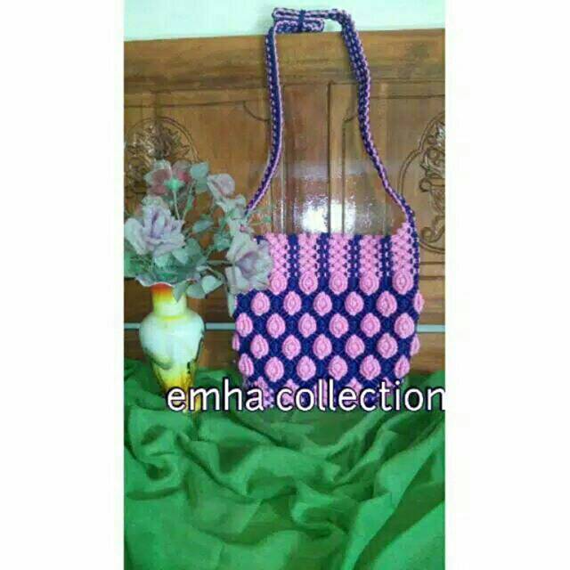 💣OPEN PO CEPAT 💣JATENG TAS HANDMADE TALI KUR MOTIF WARNA MERAH TAS SELEMPANG TAS KERJA WANITA top