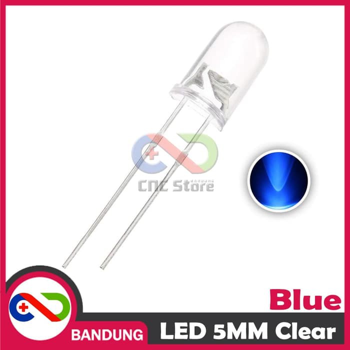 10PCS LED F5 5MM SUPER BRIGHT BLUE BIRU CLEAR