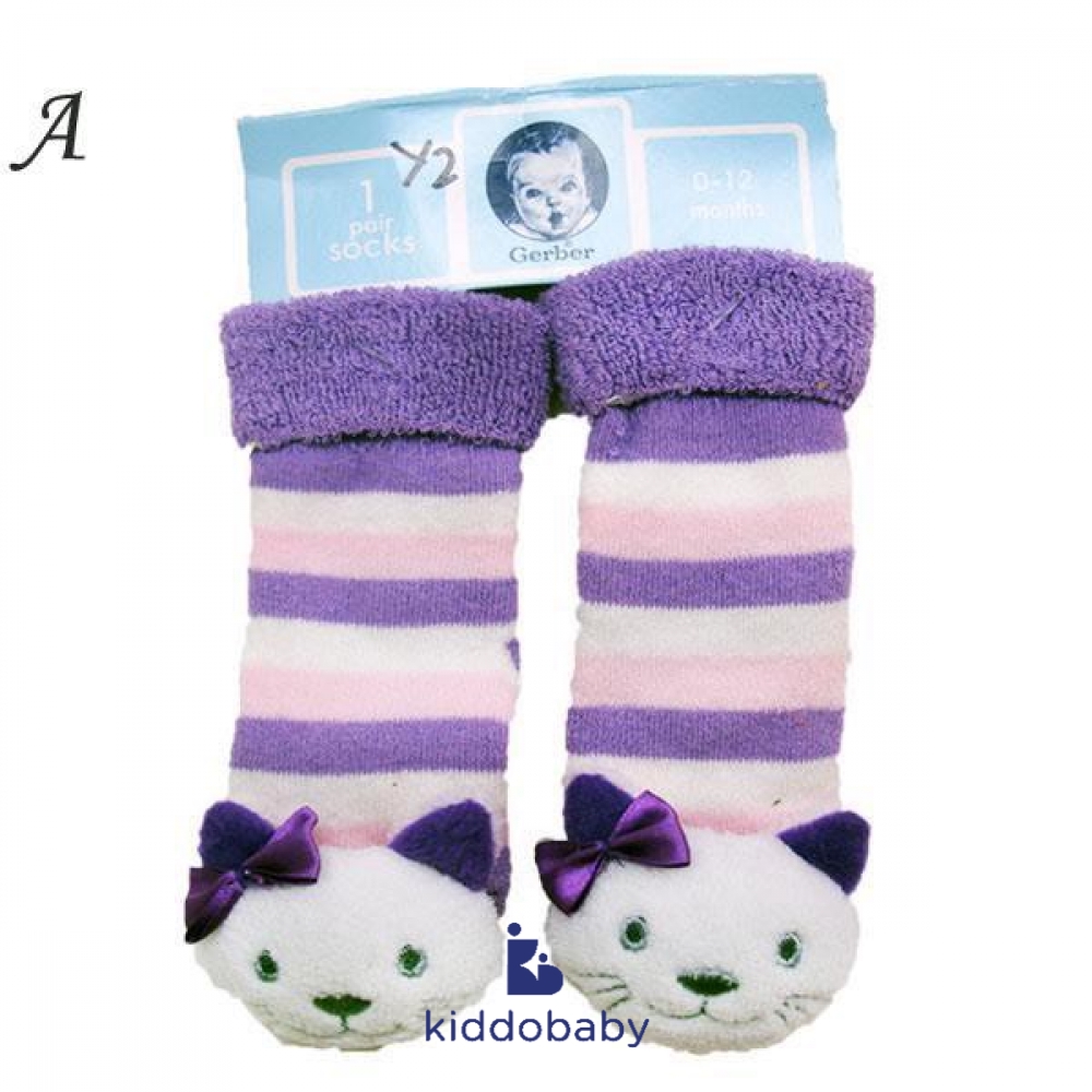Gerber Rattle Baby Sock 0-12M