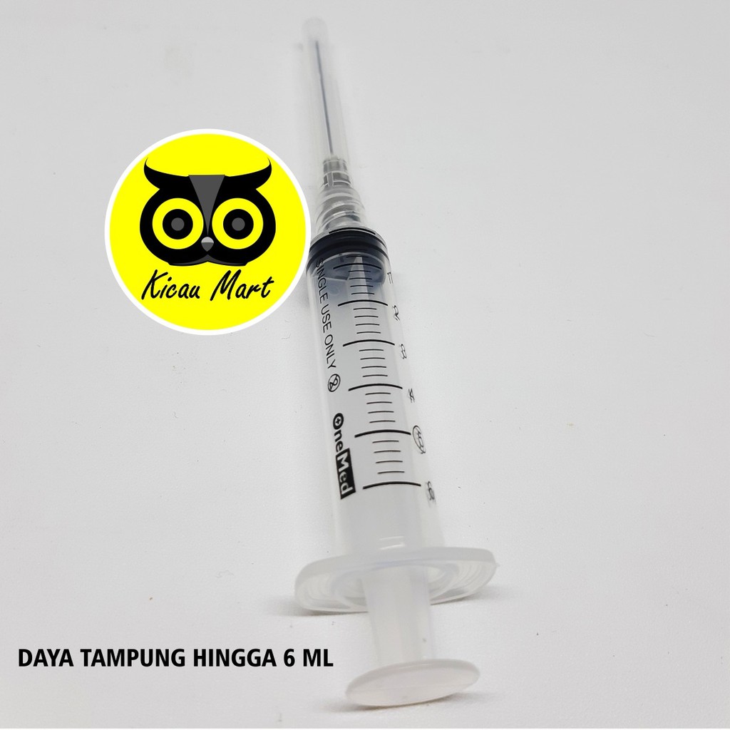 SUNTIKAN SPUIT 5 ML 5ML CC JARUM SUNTIK INJEKSI VITAMIN OBAT HORMON BURUNG KUCING ANJING CPKBMB2