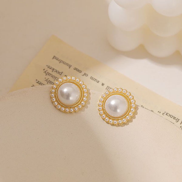 anting s925 mutiara simpel simple pearl earrings jan288(3E2)