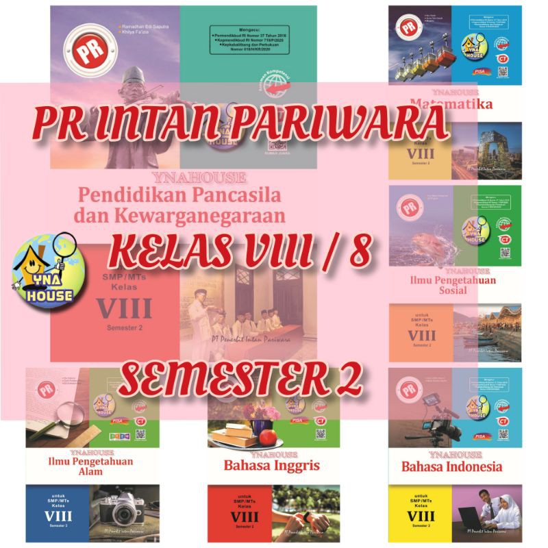 Buku LKS PR Interaktif Intan Pariwara SMP/MTs Kelas VIII/8 Semester 2 Tahun 2021/2022 Matematika/IPA/IPS/PKN/Inggris/Indonesia-1