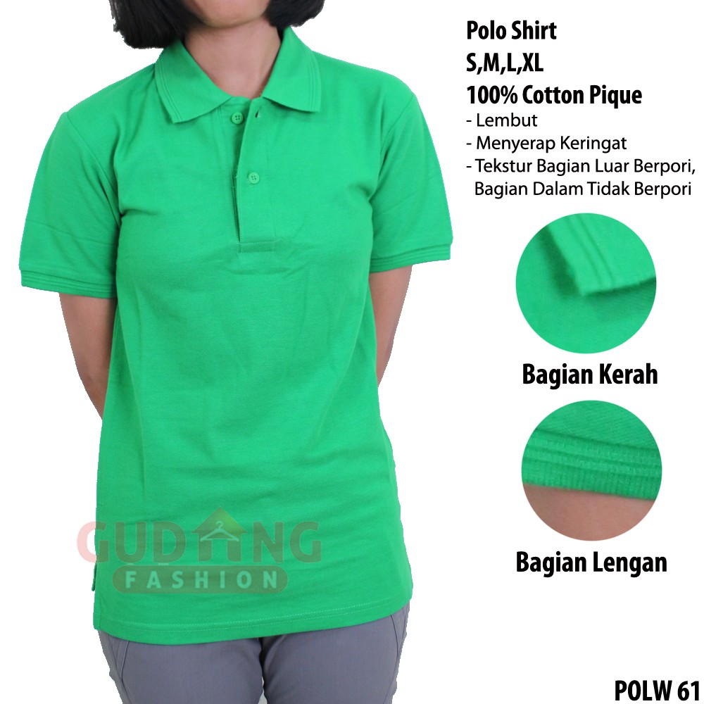 Polo Shirts Wanita Santai Kasual - POLW 61