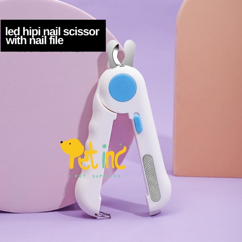 LED HIPI NAIL SCISSOR WITH NAIL FILE