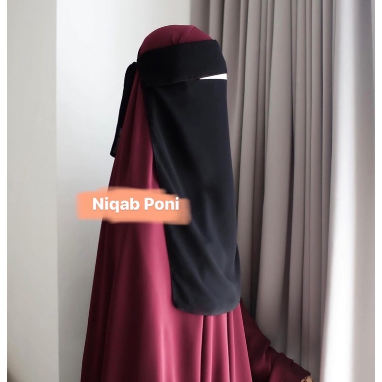 Niqab arabian chiffon jetblack Auroraclo
