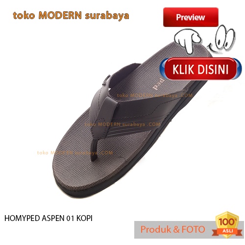 HOMYPED ASPEN 01 KOPI sandal pria casual sandal sopan jepit