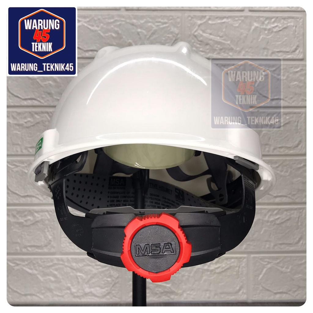 HELM PROYEK SAFETY V GUARD MERK MSA SNI LOKAL SUSPENSI FASTRACK FASTRAK -PUTIH