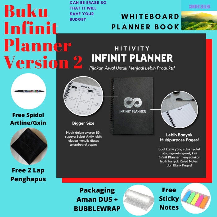 

CODE134 Buku whiteboard planner agenda infinit planner buku yg bisa dihapus