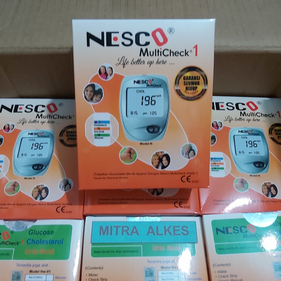 NESCO MultiCheck 3in1 Glucose - Cholestrol - Uric acid. ALAT GCU NESCO Multi Check 3 in 1.