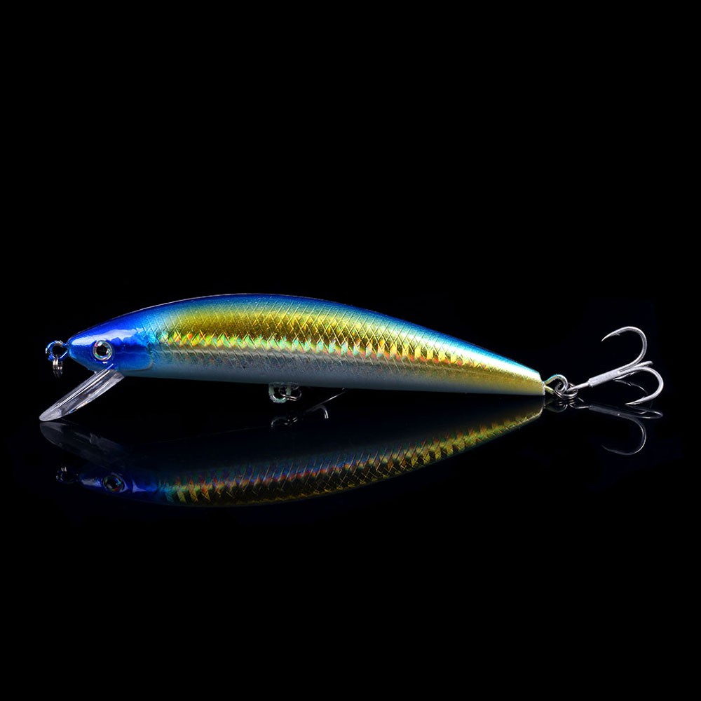 HENGJIA 1PCS Sinking Minnow Fishing Lure 12cm/39g Umpan Laser Hard Bait Luminous Bionik Pancing Ikan Bait