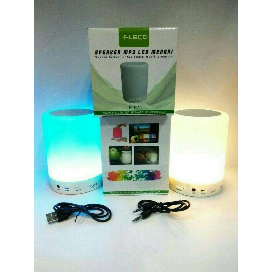 Speaker Fleco Bluetooth+ Lampu F-671U