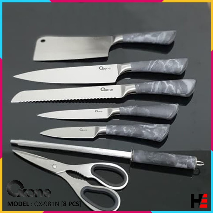 Pisau Dapur Set Oxone OX-981N 8Pcs New Butterfly Knife Set [ORIGINAL]