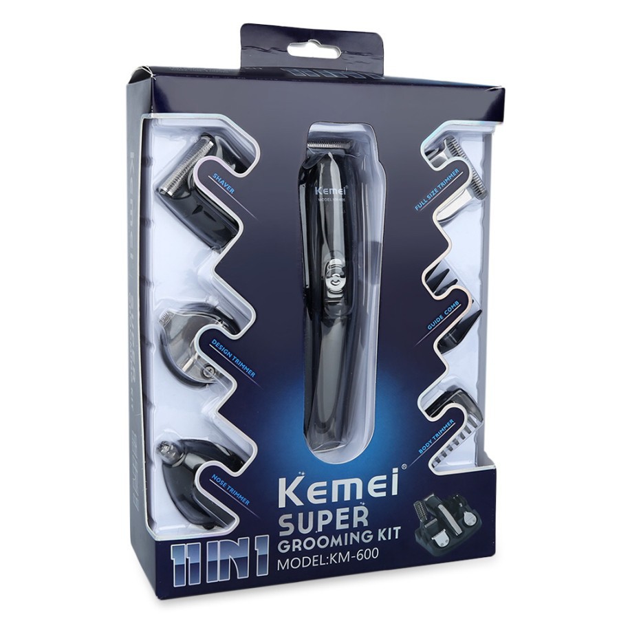 Kemei KM 600 Alat Cukur Rambut 11 in 1 Hair Clipper Trimmer Beard Shaver Razor Professional KM-600