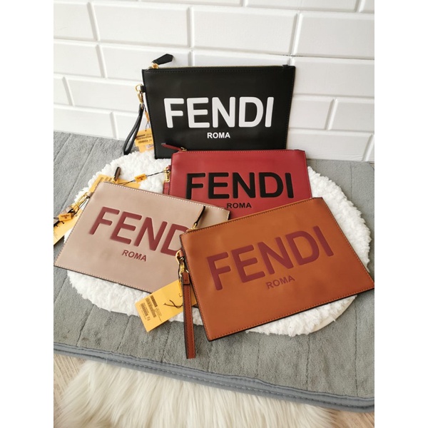 Clutch Fendi  Premium pakai kode kunci import Quality handbag import Pouch bag clutch bag