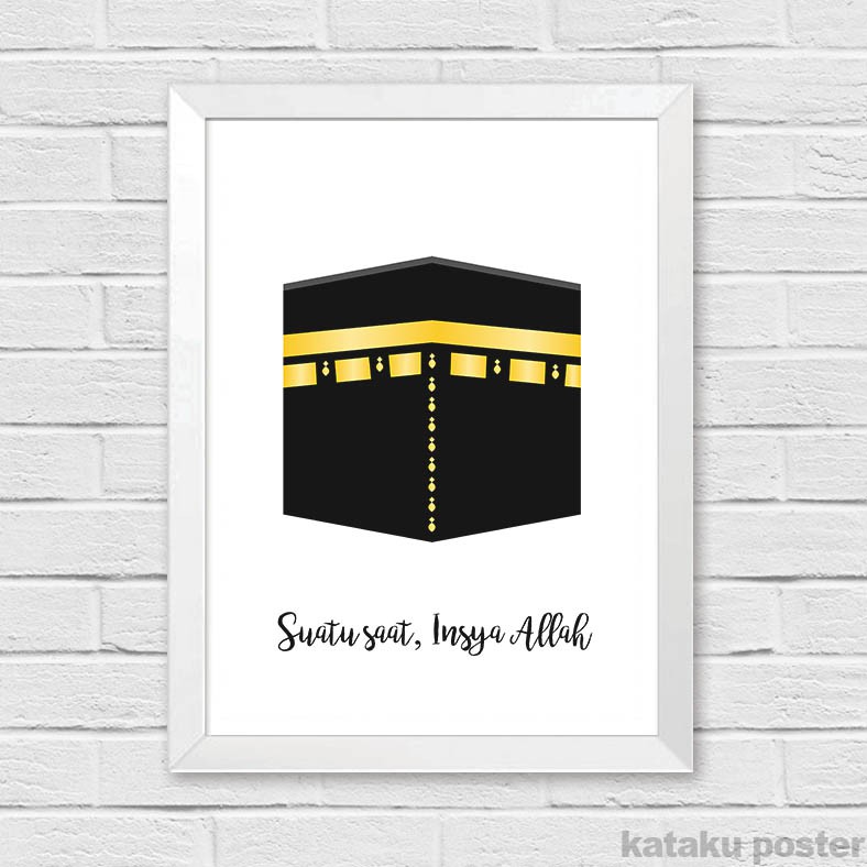  Hiasan  Dinding  Islami Ka bah  One Day Inshaallah 