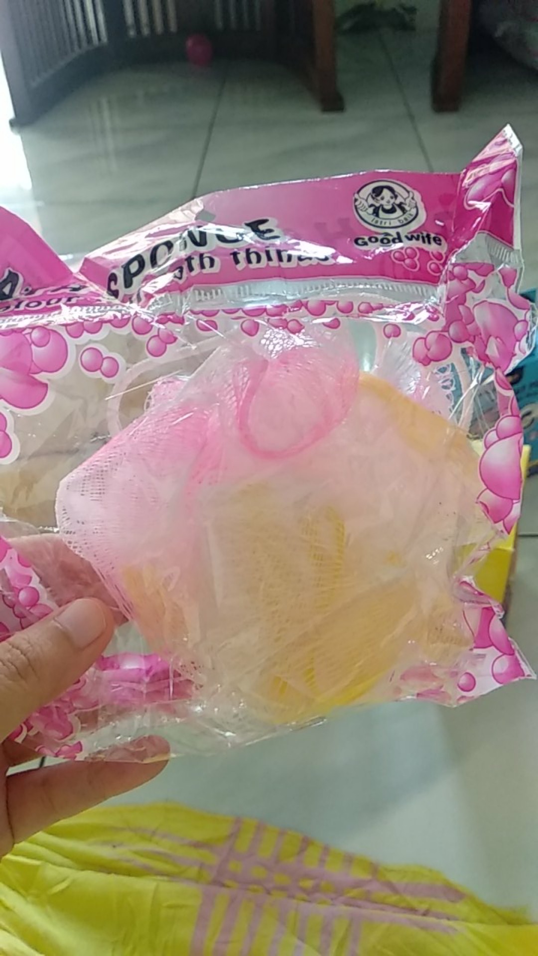 Spon Mandi Jaring Shower Gel Warna Random
