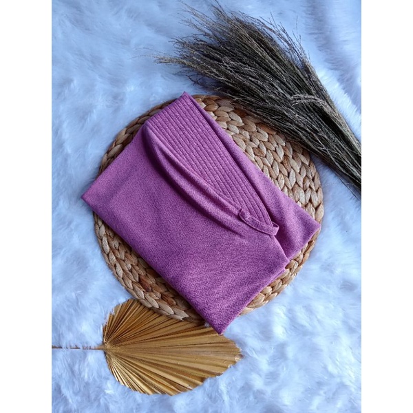 (AL-DHANS BERGO PED) HIJAB INSTAN BERGO PAD - JILBAB BERGO AD - JERSEY IRISH-Pink