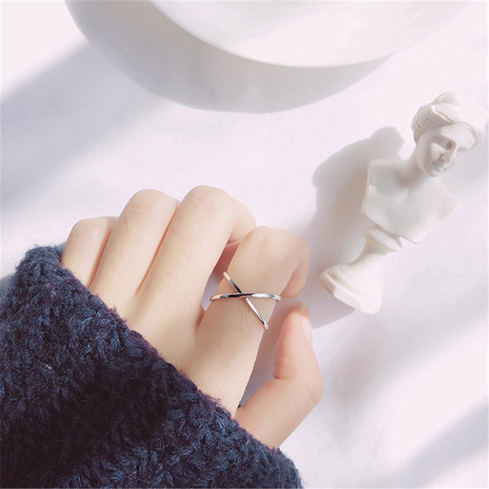 【COD Tangding】X Cross Stereoscopic Hollowed-up Ring with Joint Forefinger Tail Ring