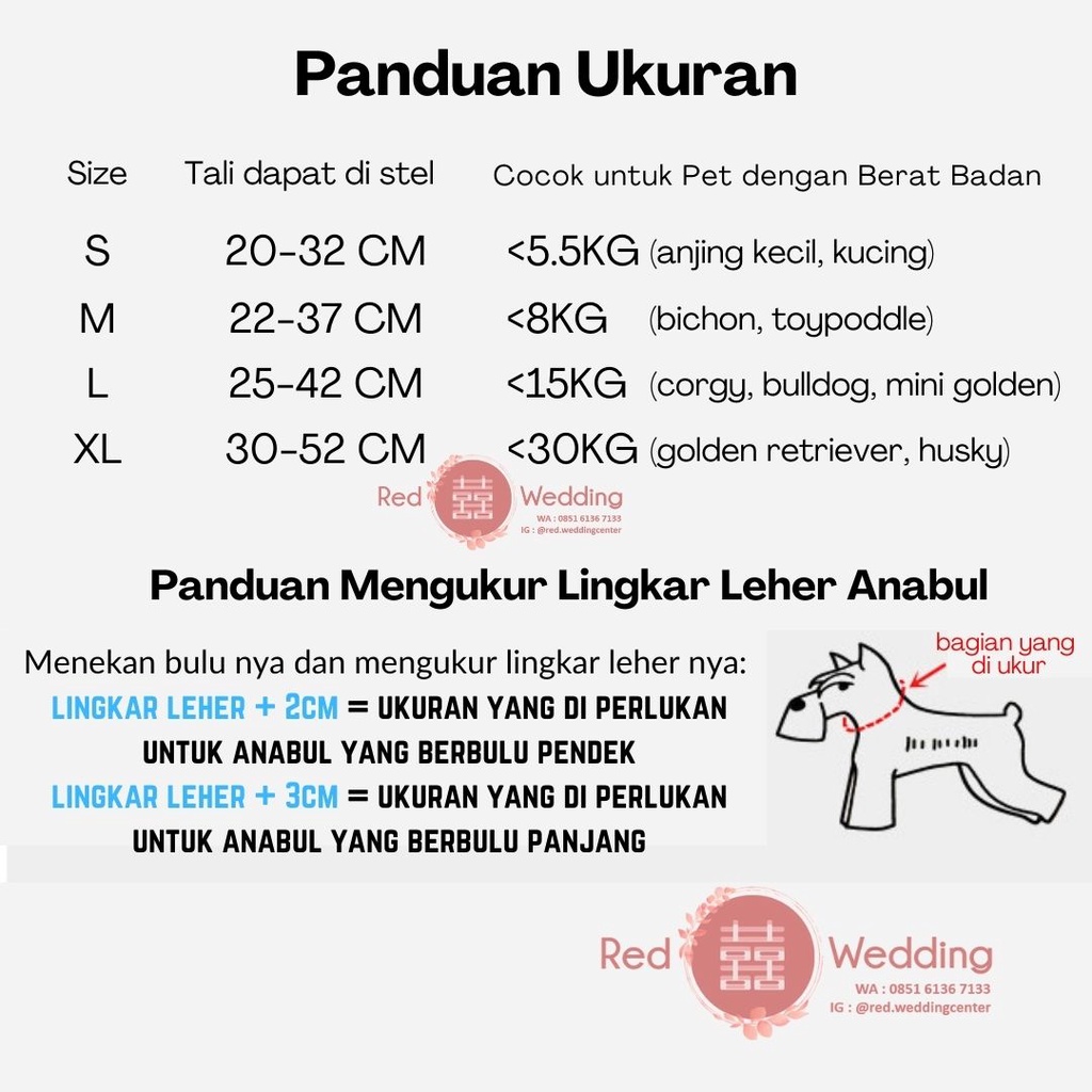 PET TAG Tali Kalung Leher Pet Acc Hewan Aksesoris Anabul Lucu Wedding Shuang Xi