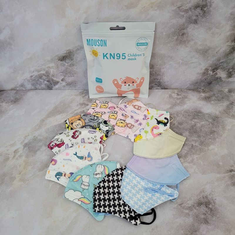 MOUSON MASKER KN95 ANAK 5PLY ISI 10 - MASKER ANAK KIDS KN95
