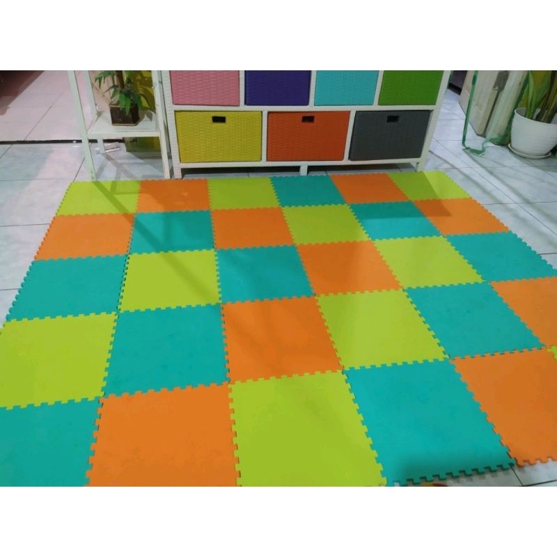 Matras Puzzle  30 x 30 Tbl 1 Cm isi 10 Pcs / Alas Lantai / Playmat / Tikar / Karpet  / Alas Bermain anak/ Eva Foam