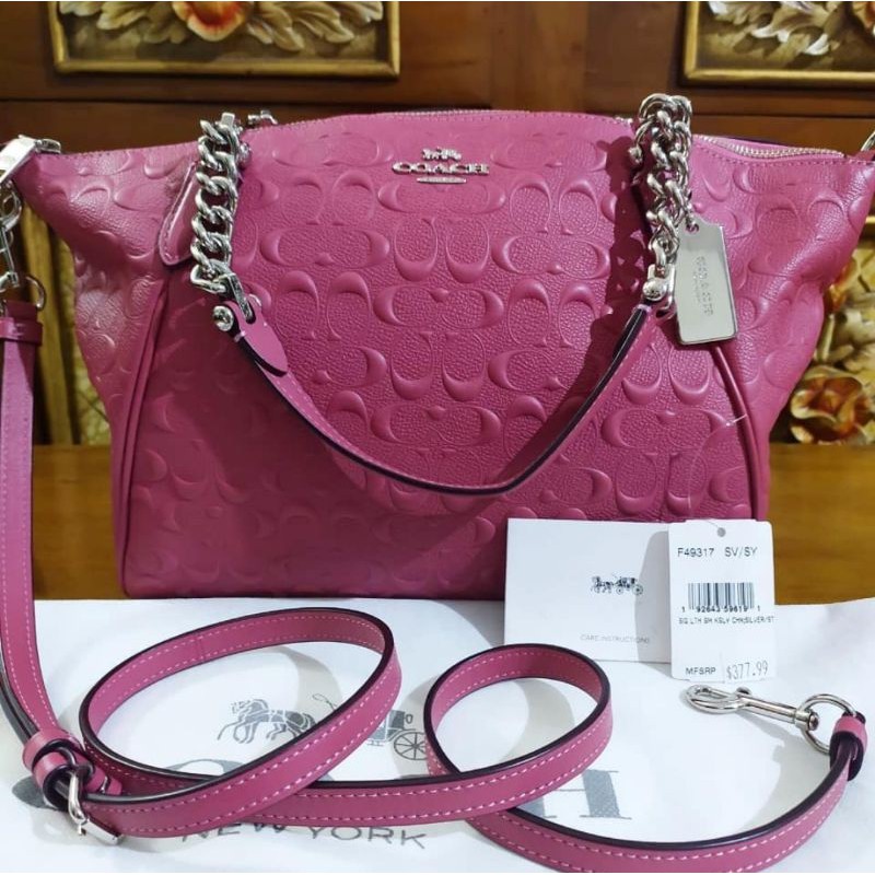 PRELOVED COACH KELSEY EMBOSSED DUSTY PINK ❌ SOLD BY WA ❌