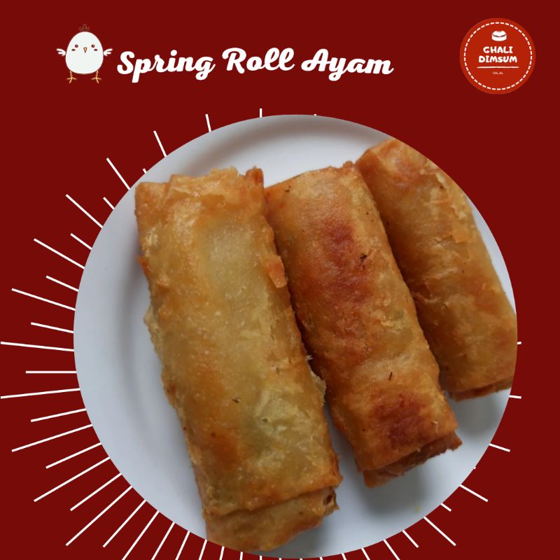 

10PCS Spring Roll Ayam DimSum frozen springroll ayam frozen Food Homemade Jakarta
