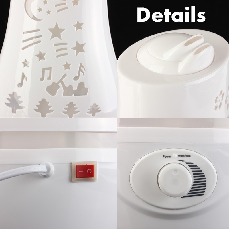 Carved Butterly Flower Design Air Humidifier 7 Colors LED - 2.2L