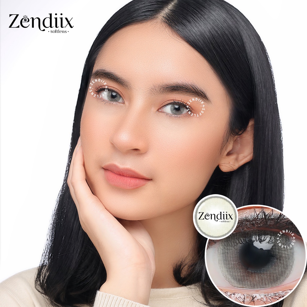 Softlens ELAMIS Warna CRYSTAL GREY 14.2mm Normal Beda Minus