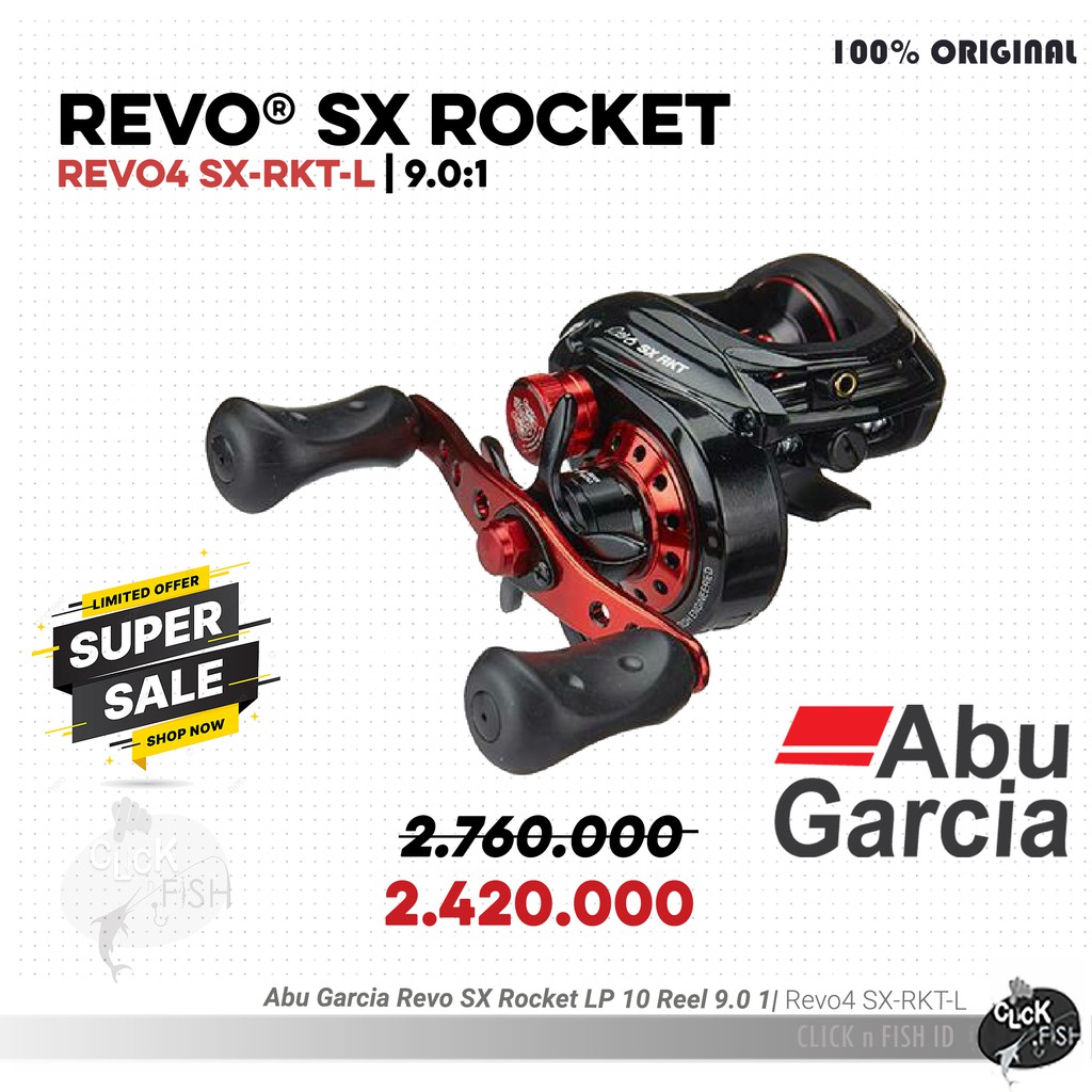Reel BC Abu Garcia Revo SX Rocket LP 10 Reel 9.0 1 LH | Revo4 SX-RKT-L Premium Keluaran Terbaru