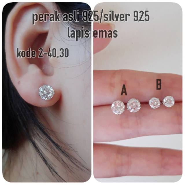 GIWANG DESI perak asli 925/ANTING DESI/ANTING TUSUK DESI/ANTING PERAK ASLI 925 LAPIS EMAS/ANTING STU