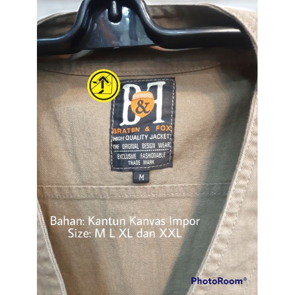 ROMPI KANVAS OUTDOOR (OBLONG) | Seragam | Tactical Vest | Mancing | Lapangan | Jaket V Neck | Kanvas Katun by~ Braten Fox