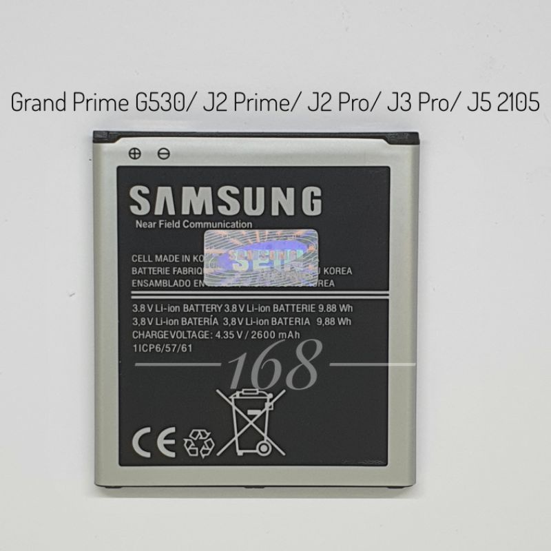 Baterai Batre Batere Batrai Samsung Galaxy Grand Prime G530 G531 J2 Prime J2 Core J2 Pro J3 2016 J3 Pro j5 2015 Battery