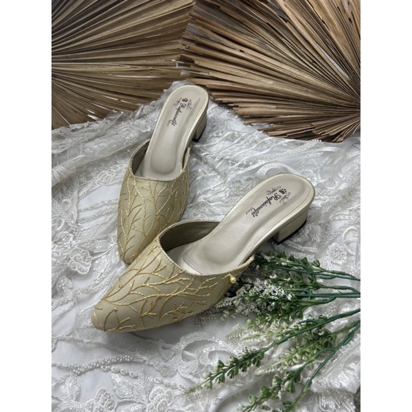 sepatu wanita seylaa pesta gold 3cm tahu