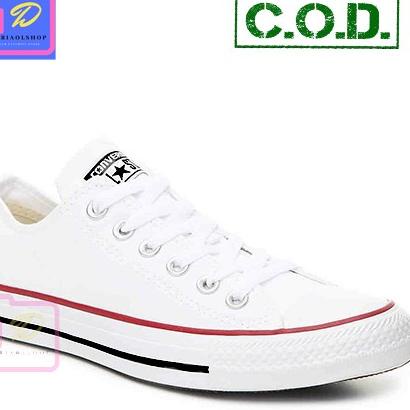 Barang branded Sepatu Kets Allstar Converse177 Putih List Merah Sepatu Casual Wanita  Sepatu Kanvas 