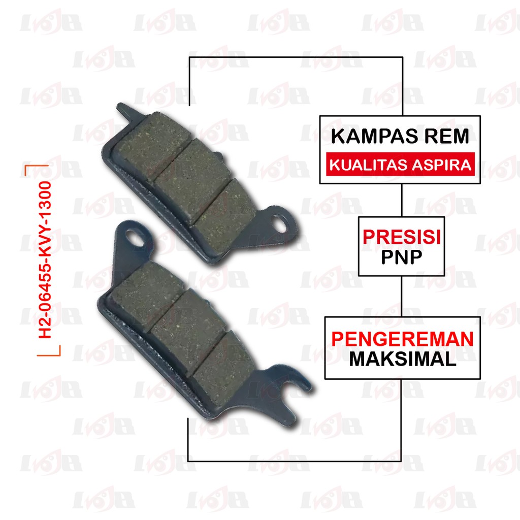 Aspira Disc Pad Beat Lama Karbu Keluaran Pertama Kampas Rem Cakram Depan KVY