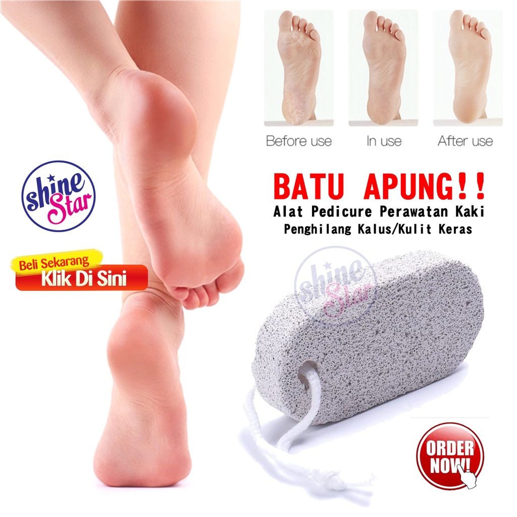 SHINE STAR - Pedicure Batu Apung Gosok Sikat Kaki Pembersih Kulit Mati Kecantikan