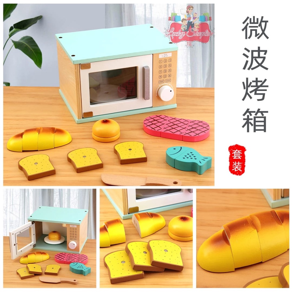 [BIG SALE] Kitchen Bakery Wooden Toy Pastel Collection - Mainan masak masakan cashier pretend play kayu edukasi - OVEN