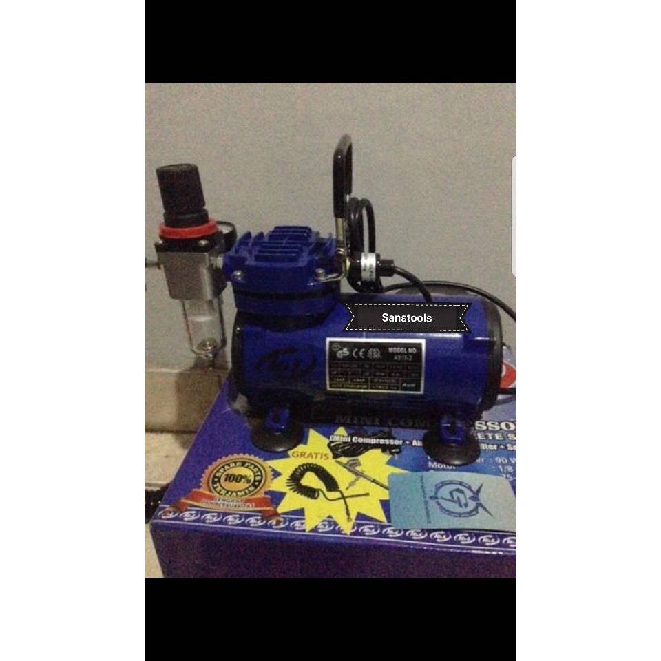 

PROMO!! MINI AIR COMPRESSOR SET H\U0026L AS-18 PAINT BRUSH CAT LUKIS HL AIRBRUSH