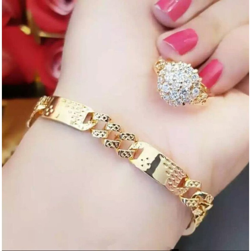 gelang wanita cantik free cincin permata Terlaris