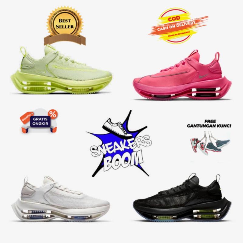SEPATU OLAHRAGA NIKE ZOOM DOUBLE STACKED VOLT GREEN YELLLW  BLACK HIGH QUALITY PREMIUM